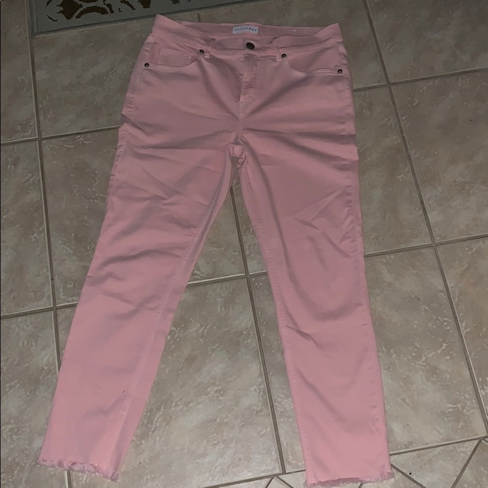 Pink Loft skinny crop jeans